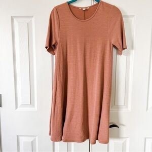 Miami Pink ALine Oversized Short Sleeve Shift Casual Tee Shirt Dress Extra Small